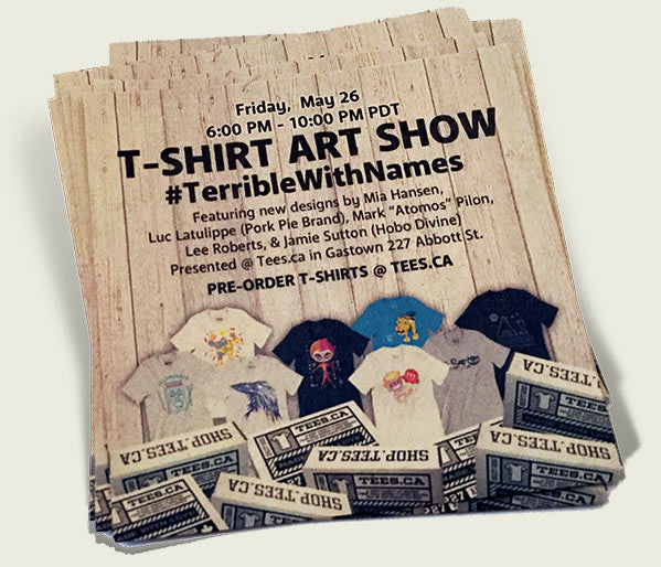 'Terrible With Names' - art t-shirt show