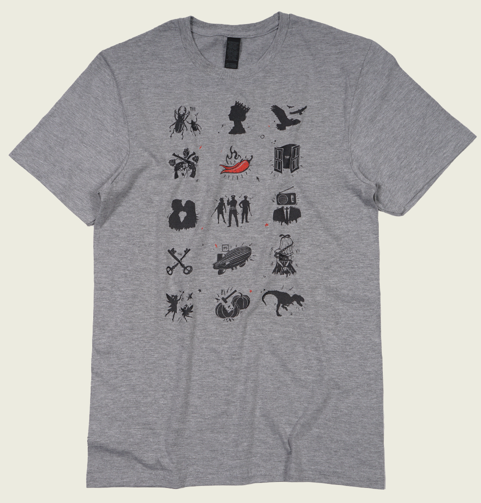 Bands Icon Grid Graphic Tee – Heather Gray T-Shirt