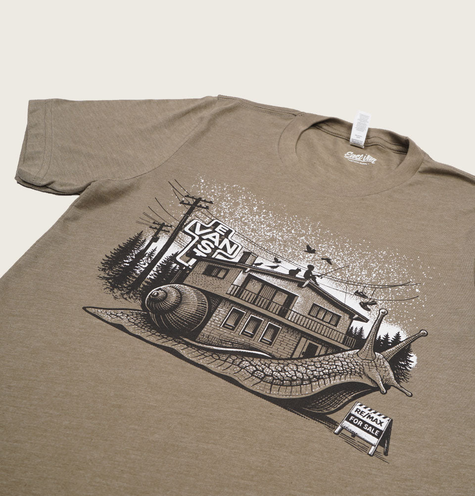 Snail House Illustration Inspired by Vancouver Special Architecture