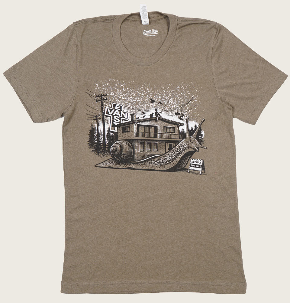 Vancouver Special Snail House T-Shirt – East Van Graphic Tee by EastVan.Supply