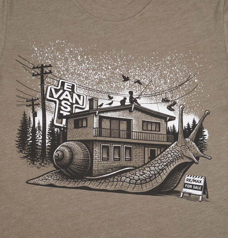 East Van Snail House Design – Screen Printed Graphic Tee