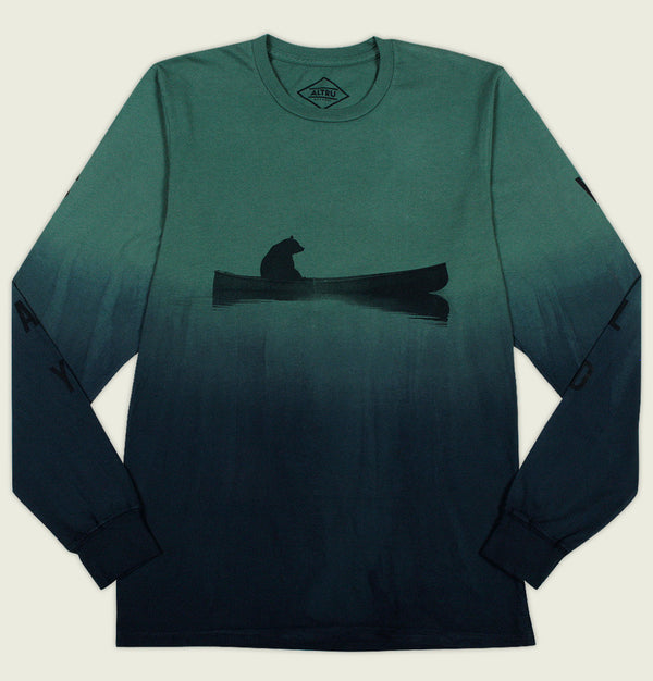UP A CREEK DIP DYE Long Sleeve Unisex Shirt - Altru Apparel - Tees.ca