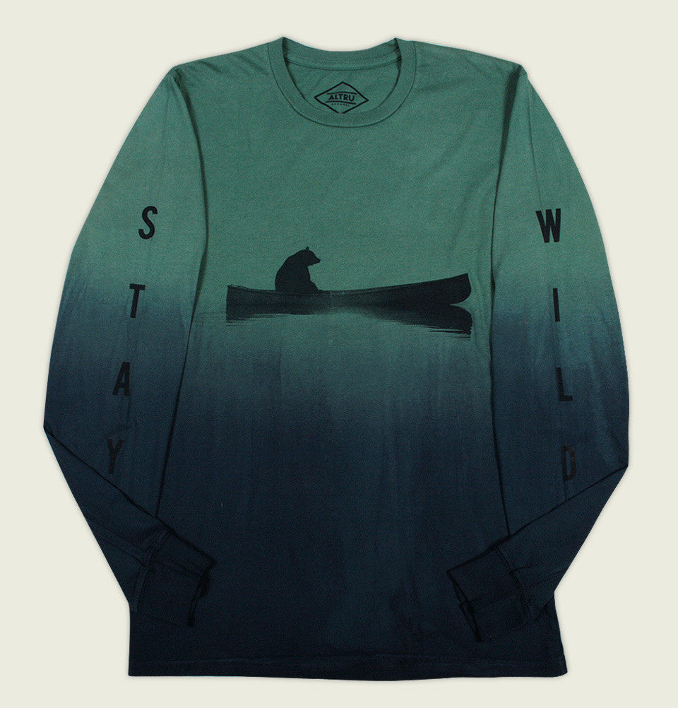 UP A CREEK DIP DYE Long Sleeve Unisex Shirt - Altru Apparel - Tees.ca