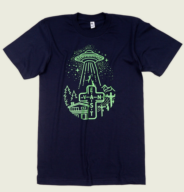 EAST VAN ALIEN ABDUCTION Unisex T-shirt - EastVan.Supply - Tees.ca