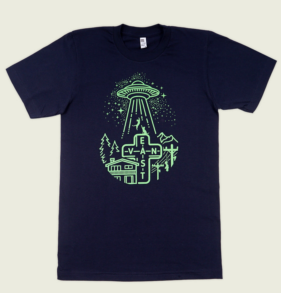 EAST VAN ALIEN ABDUCTION Unisex T-shirt - EastVan.Supply - Tees.ca