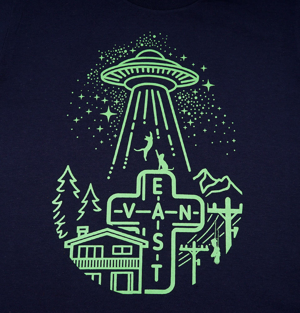 EAST VAN ALIEN ABDUCTION Unisex T-shirt - EastVan.Supply - Tees.ca