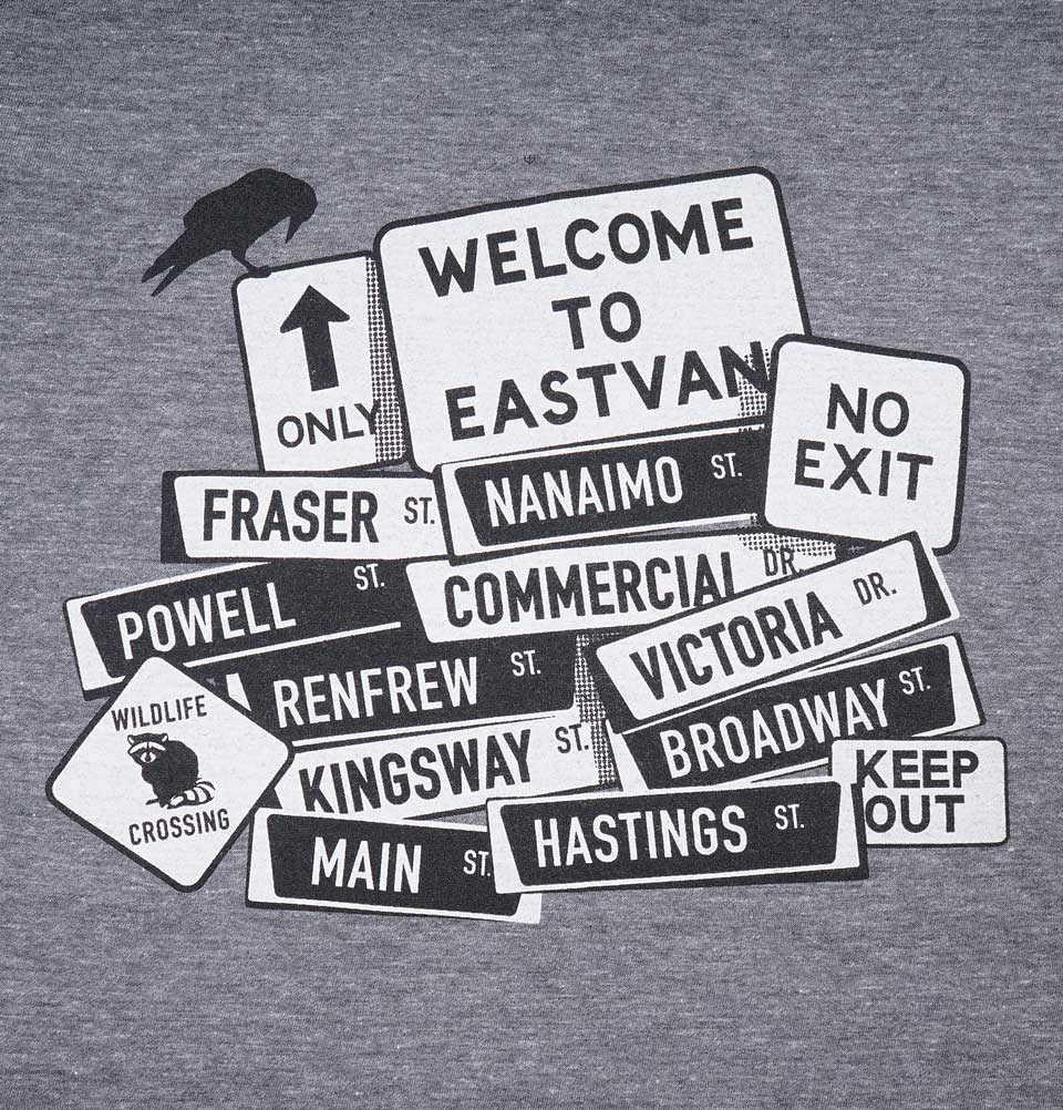 EAST VAN STREETS Unisex T-shirt - EastVan.Supply - Tees.ca
