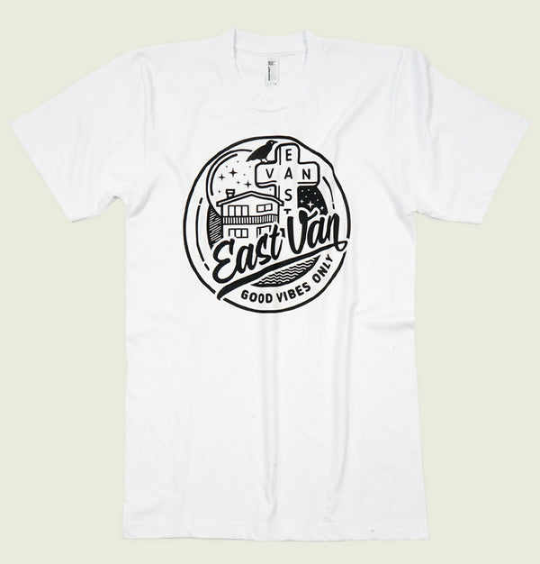 EAST VAN GOOD VIBES Unisex T-shirt - EastVan.Supply - Tees.ca