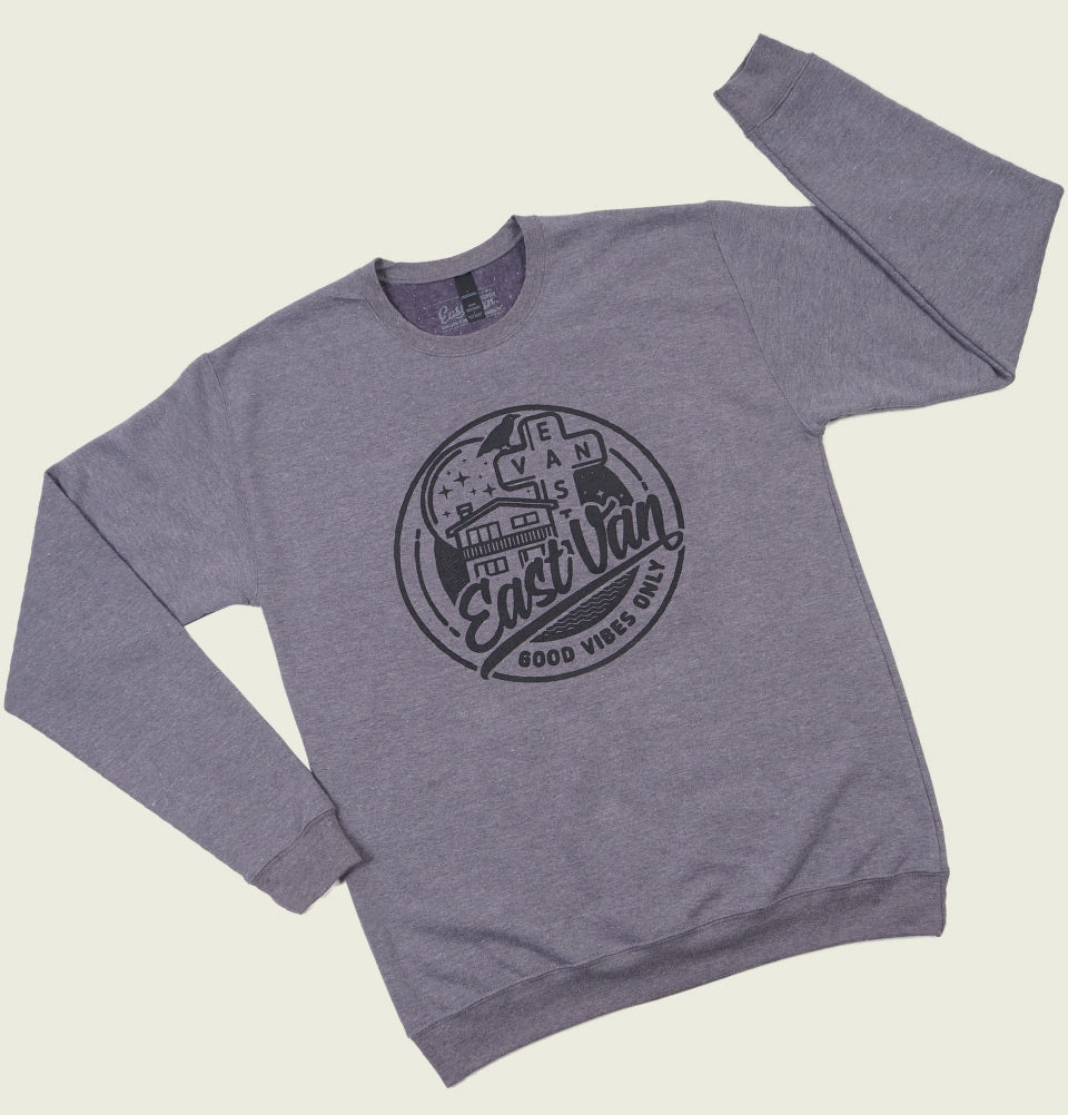 EAST VAN GOOD VIBES Unisex Sweatshirt - EastVan.Supply - Tees.ca