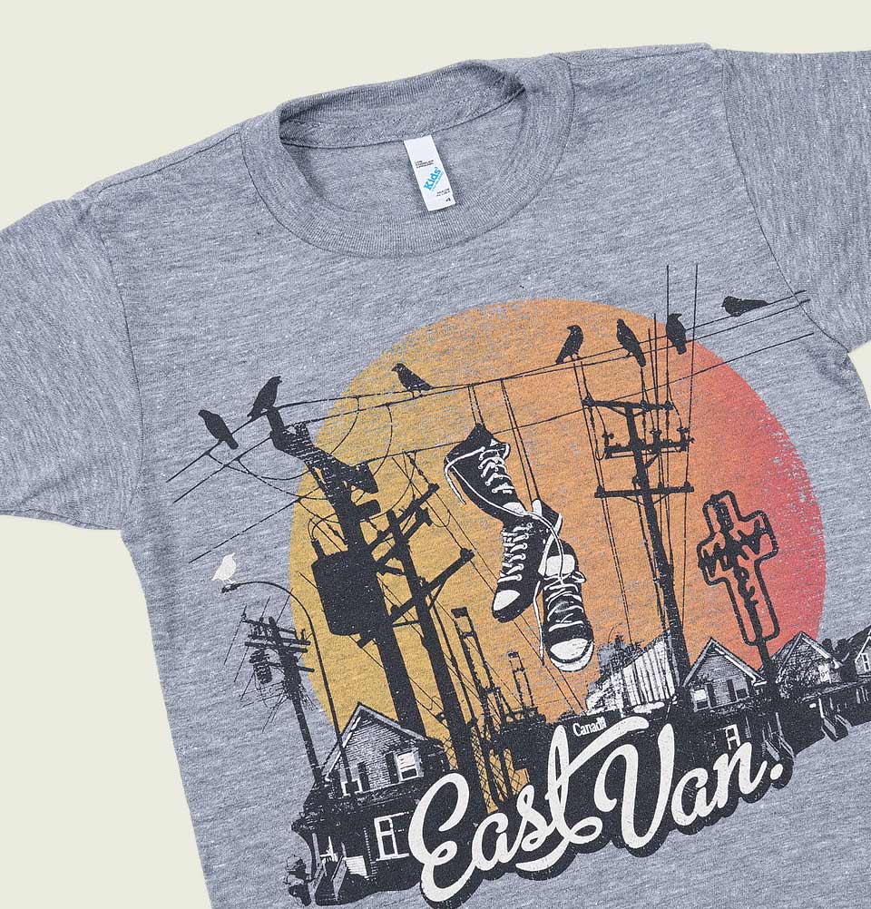 EAST VAN SHOES Kid's T-shirt - EastVan.Supply - Tees.ca
