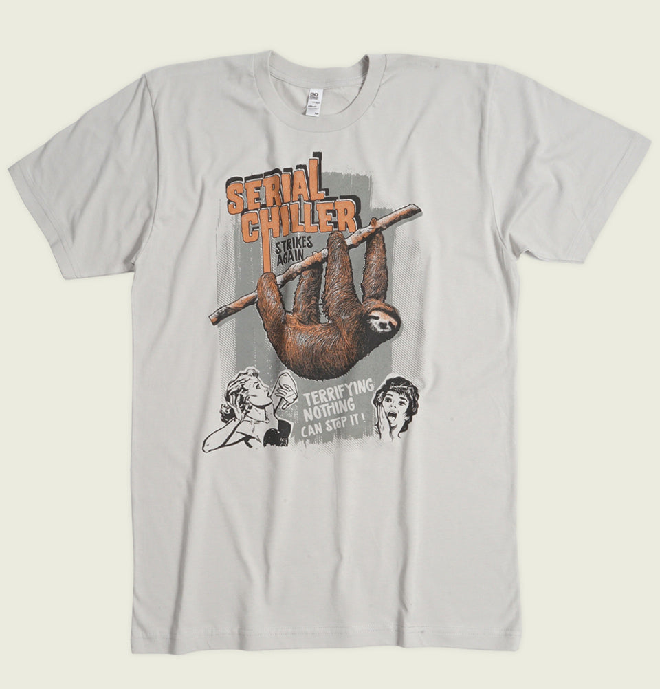 SERIAL CHILLER Silver Grey Unisex T-shirt - Alter Jack - Tees.ca