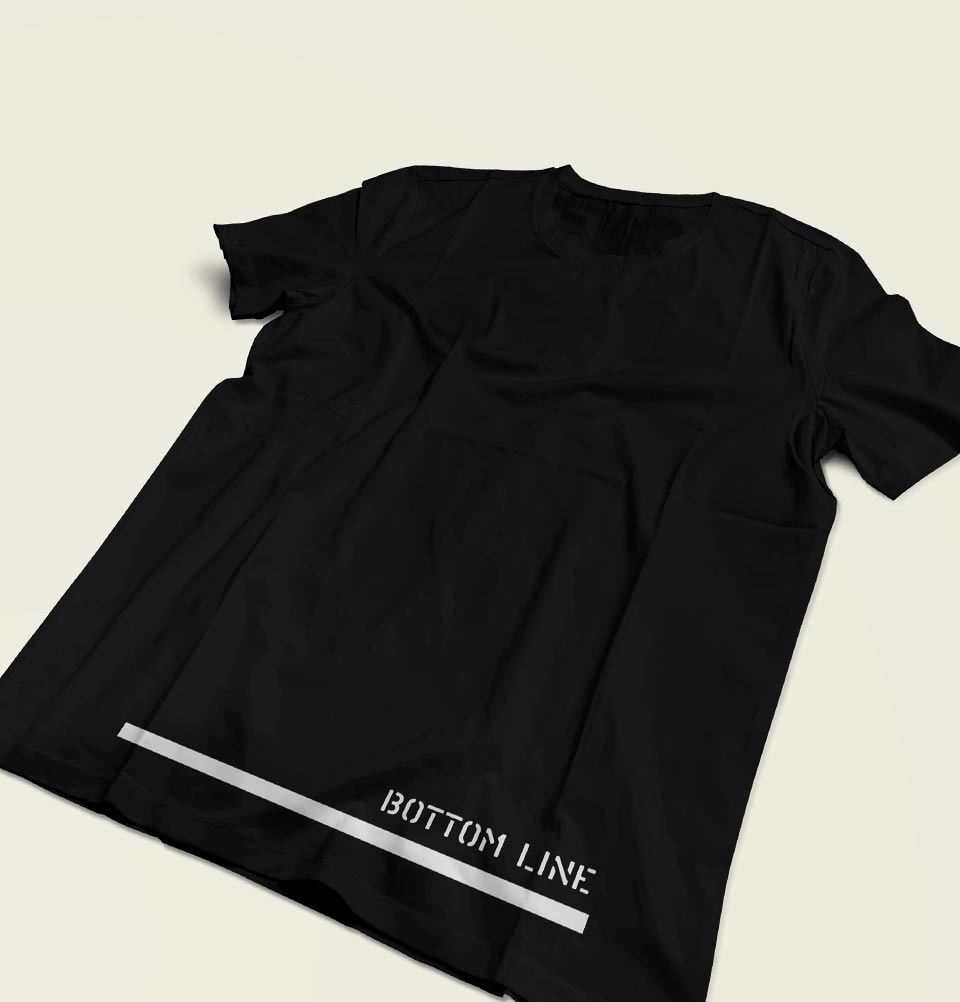 BOTTOM LINE Unisex T-shirt - MinimaliTEES - Tees.ca