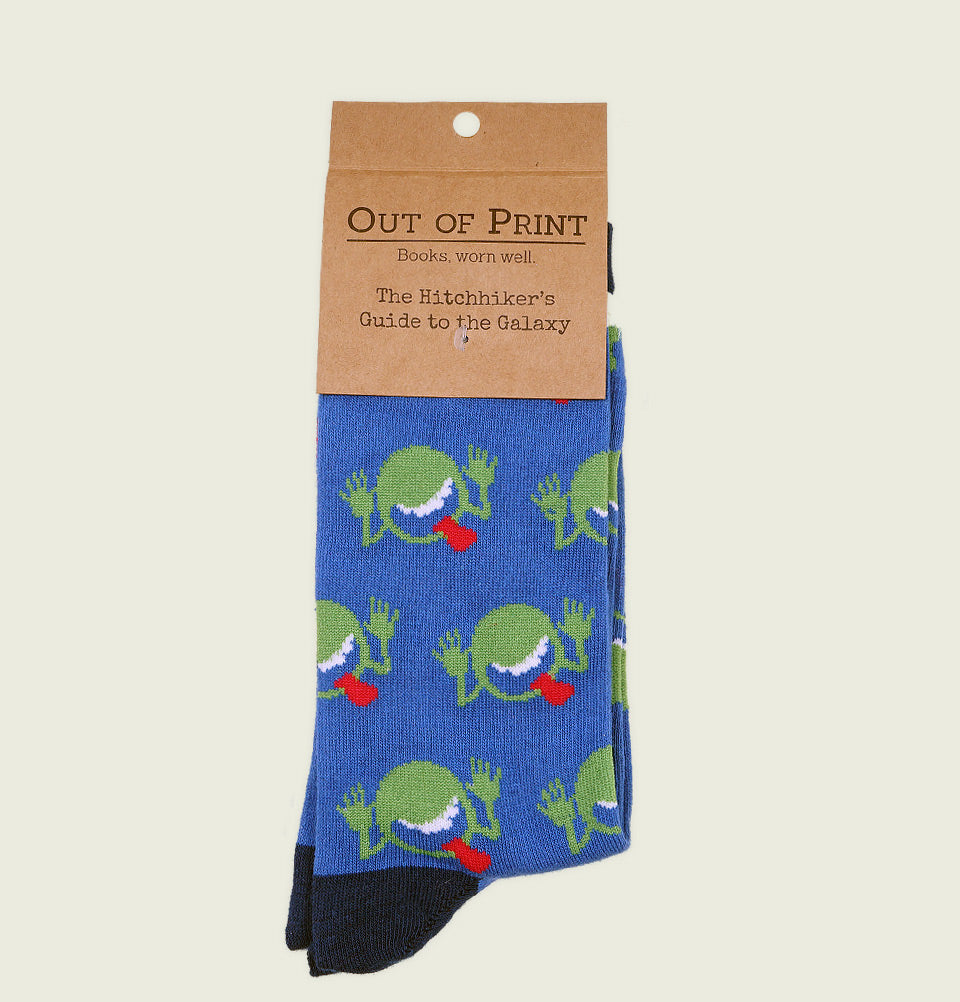 THE HITCHHIKER'S GUIDE TO THE GALAXY Unisex Socks L/XL - Out of Print - Tees.ca