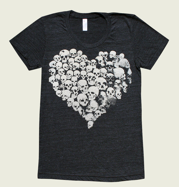HEART SKULLS Women's T-shirt - t-shirtology - Tees.ca