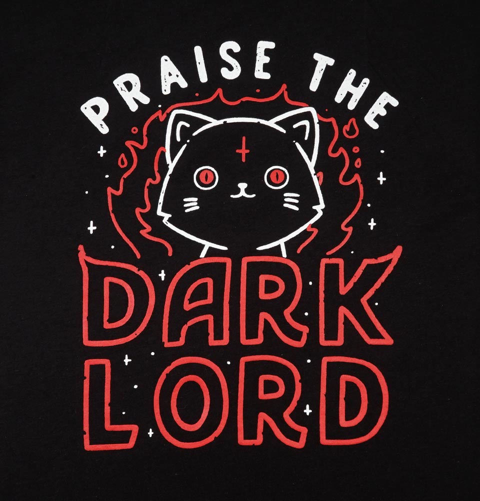PRAISE THE DARK LORD Cat Unisex T-shirt - Tobe Fonesca - Tees.ca