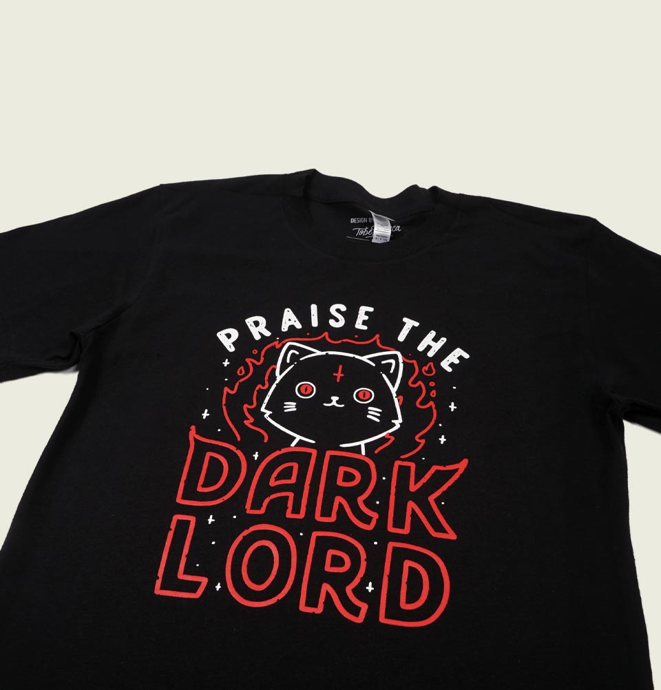 PRAISE THE DARK LORD Cat Unisex T-shirt - Tobe Fonesca - Tees.ca