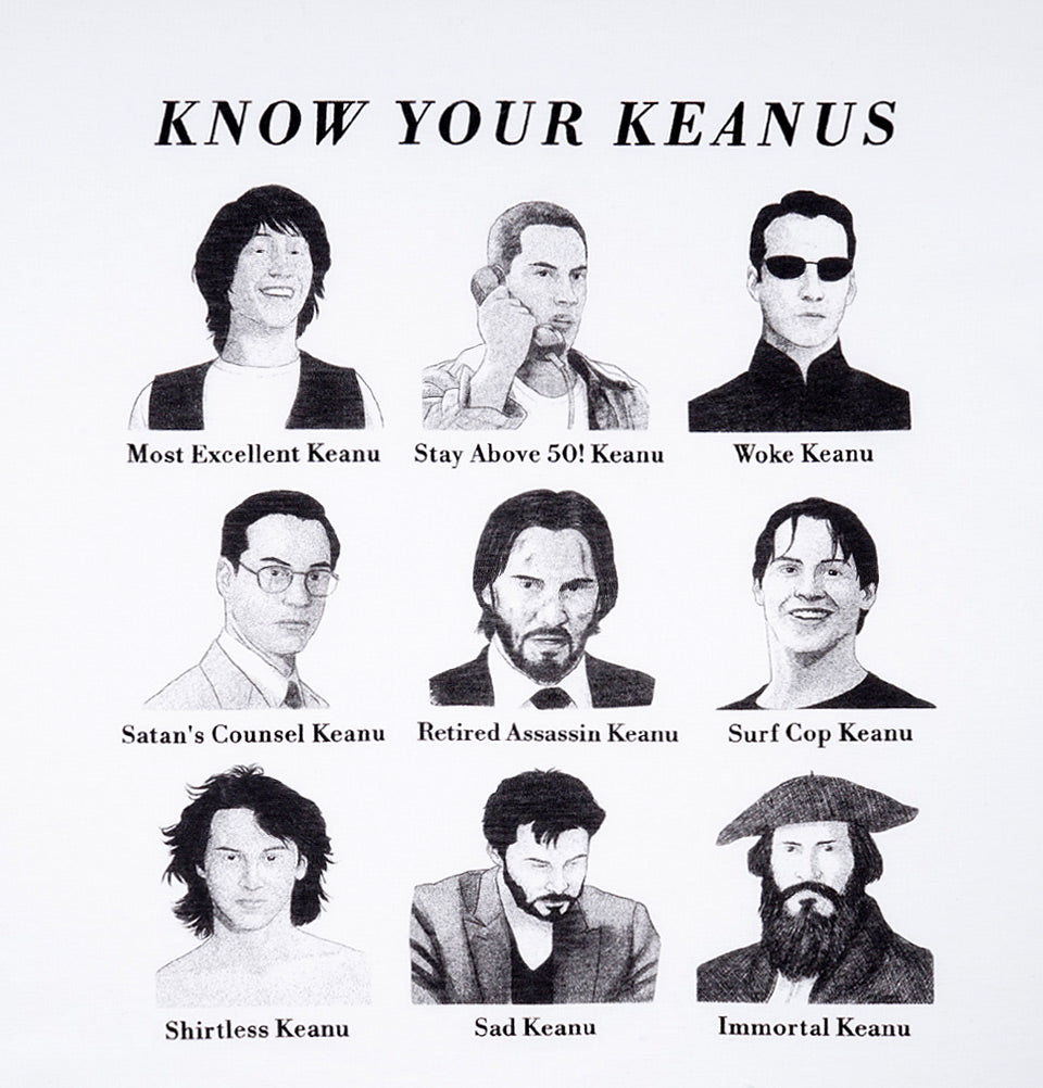 KNOW YOUR KEANUS White Unisex t-shirt - Headline - Tees.ca